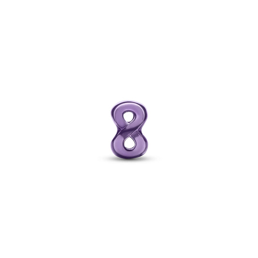 Mini Charm Infinito in argento sterling con smalto viola - 794909C01 - Simmi Gioiellerie -Charm