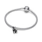 Nero cat argento sterling pendente con nero e fosforescente smalto - 794769C01 - Simmi Gioiellerie -Charm