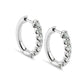 Orecchini a Cerchio Ovali in Oro Bianco 18 Carati con Diamanti – Simmi Gioielli - Simmi Gioiellerie - Orecchini