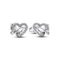 Orecchini a lobo Cuore e farfalla in argento sterling con zirconia cubica trasparente - 294476C01 - Simmi Gioiellerie -Orecchini