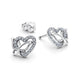 Orecchini a lobo Cuore e farfalla in argento sterling con zirconia cubica trasparente - 294476C01 - Simmi Gioiellerie -Orecchini