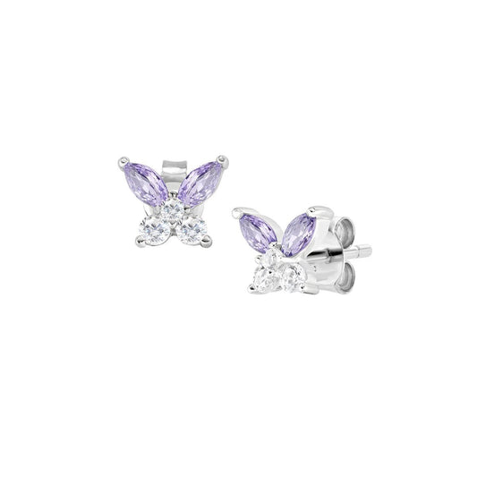 Orecchini a Lobo Petali Lilla in Argento - EBUTBBLA - Simmi Gioiellerie -Orecchini