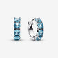 Orecchini Cerchi Cristalli Azzurri - 293851C01 - Simmi Gioiellerie - Orecchini