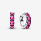 Orecchini Cerchi Cristalli Rosa Scuro - 293851C02 - Simmi Gioiellerie - Orecchini