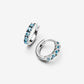 Orecchini Cerchi Piccoli Cristalli Azzurri - 293849C01 - Simmi Gioiellerie - Orecchini