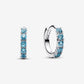 Orecchini Cerchi Piccoli Cristalli Azzurri - 293849C01 - Simmi Gioiellerie - Orecchini