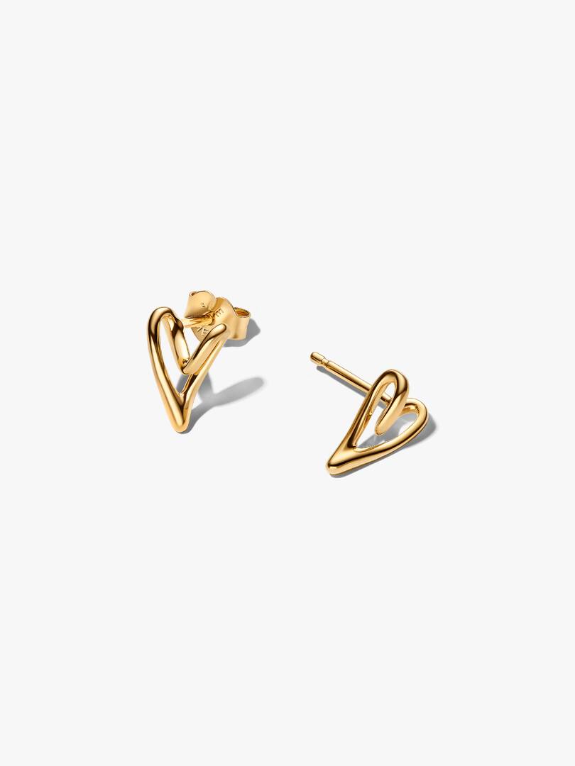 Orecchini Cuore Linea Sinuosa - 264393C00 - Simmi Gioiellerie - Orecchini