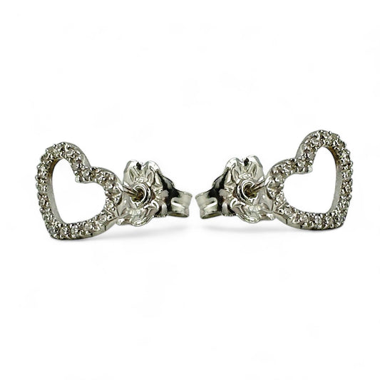 Orecchini da donna a cuore in oro e diamanti - Simmi Gioielli - Simmi Gioiellerie - Orecchini