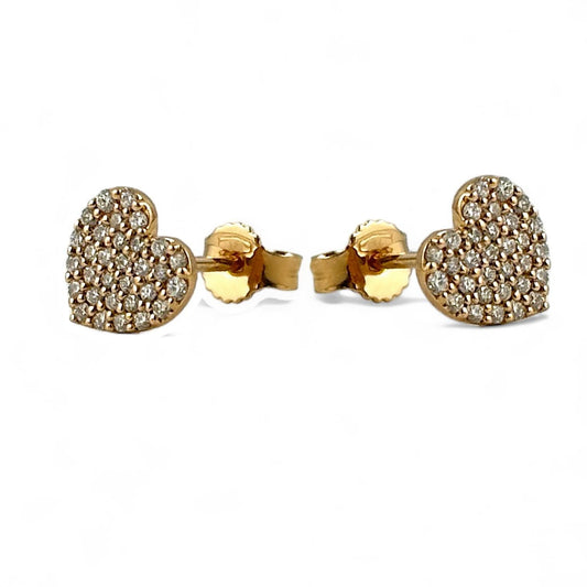 Orecchini da donna a cuore in oro e diamanti - Simmi Gioielli - Simmi Gioiellerie - Orecchini