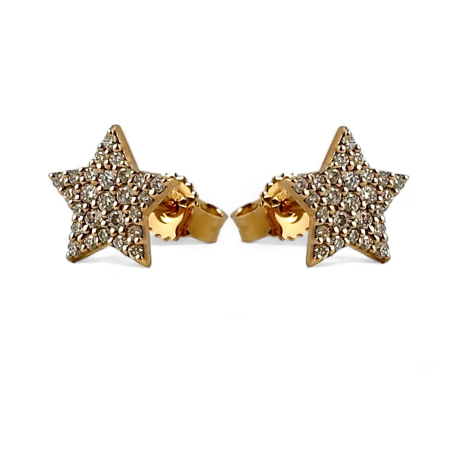 Orecchini da donna a stella in oro e diamanti - Simmi Gioielli - Simmi Gioiellerie - Orecchini