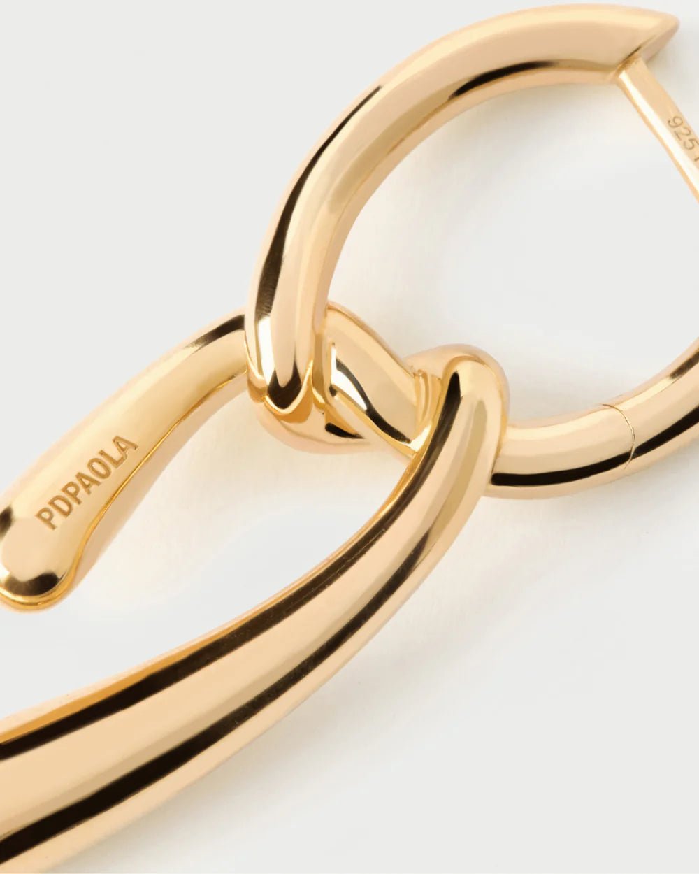 Orecchini A Cerchio Diotasi Italiana In Oro 18 Carati Riempito (18ct GF) – Diametro 45 Mm - Foto 3