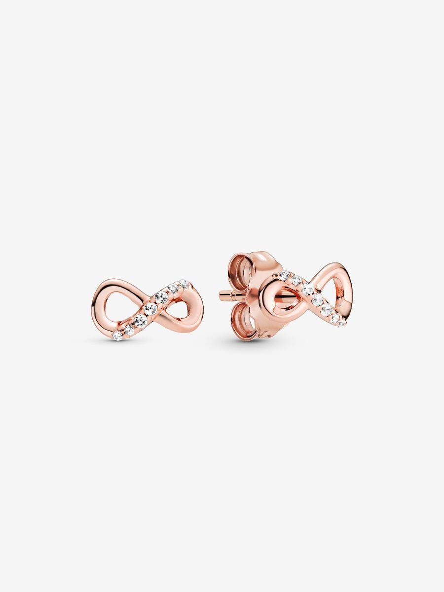 Orecchini Infinito Placcatura in Oro Rosa 14k - 288820C01 - Simmi Gioiellerie - Orecchini