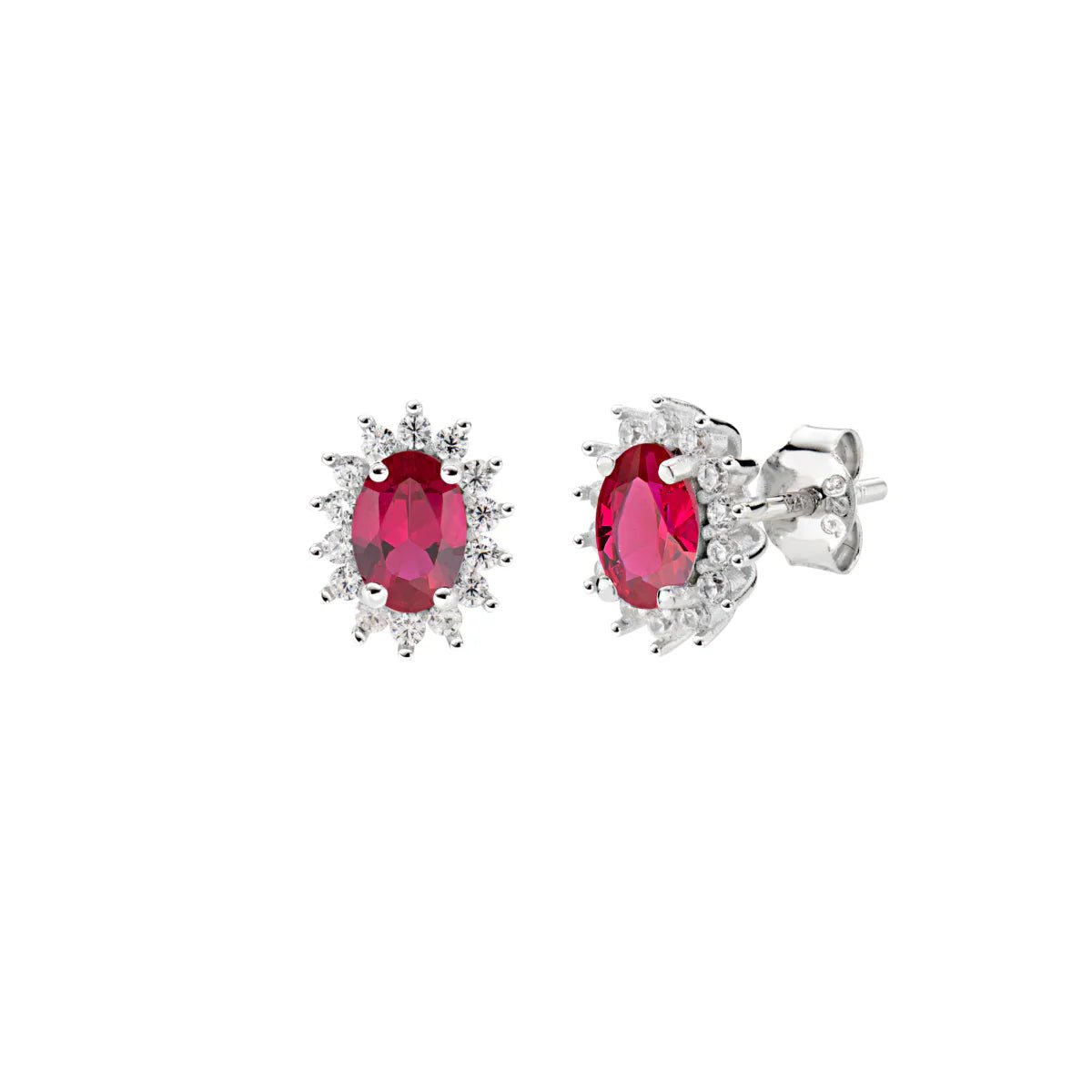 Orecchini Mini Royal Lady con Zircone Rosso Ciliegia - ORLDPBBCI - Simmi Gioiellerie - Orecchini