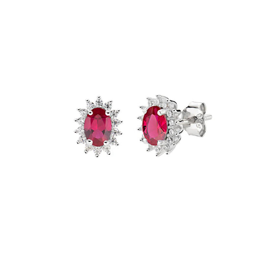 Orecchini Mini Royal Lady con Zircone Rosso Ciliegia - ORLDPBBCI - Simmi Gioiellerie - Orecchini