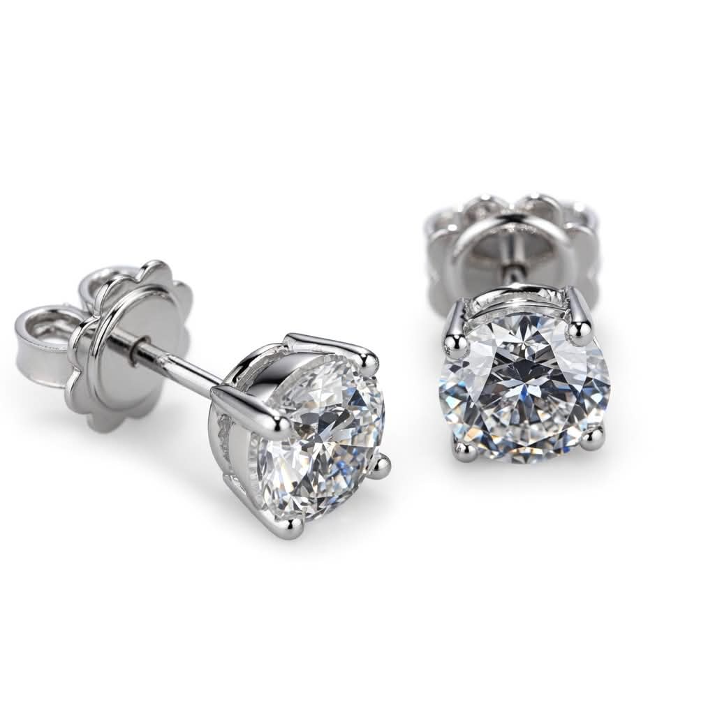 Orecchini Punto Luce Diamanti in Oro Bianco 18kt con Certificazione GIA - Simmi Gioielli - Simmi Gioiellerie -Orecchini