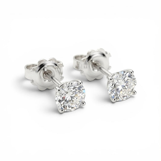 Orecchini Punto Luce Diamanti in Oro Bianco 18kt con Certificazione GIA - Simmi Gioielli - Simmi Gioiellerie -Orecchini