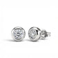 Orecchini Punto Luce Diamanti in Oro Bianco 18kt Montatura Blazer a Colletto - Simmi Gioielli - Simmi Gioiellerie -Orecchini