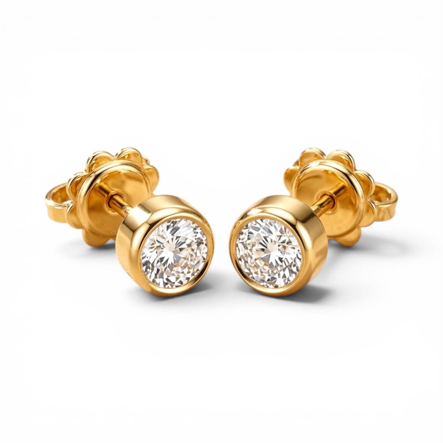 Orecchini Punto Luce Diamanti in Oro Giallo 18kt con Certificazione GIA - Simmi Gioielli - Simmi Gioiellerie -Orecchini