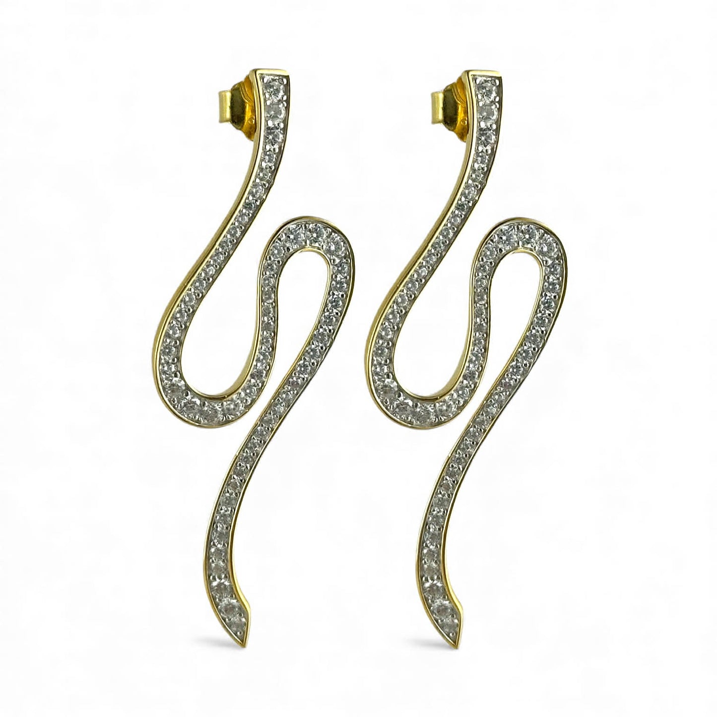 Orecchini serpente in argento e zirconi - Simmi925 - Simmi Gioiellerie - Orecchini