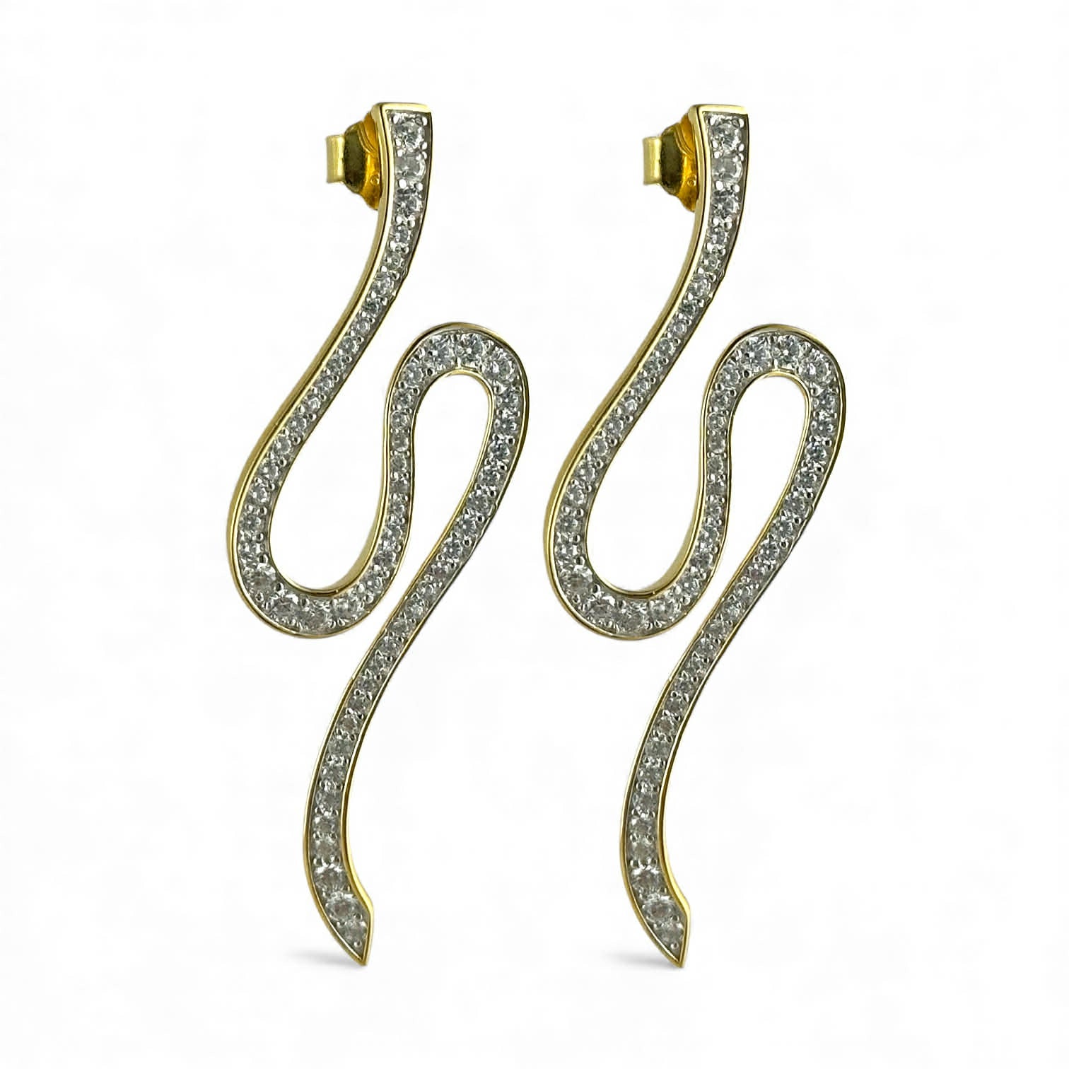 Orecchini serpente in argento e zirconi - Simmi925 - Simmi Gioiellerie - Orecchini
