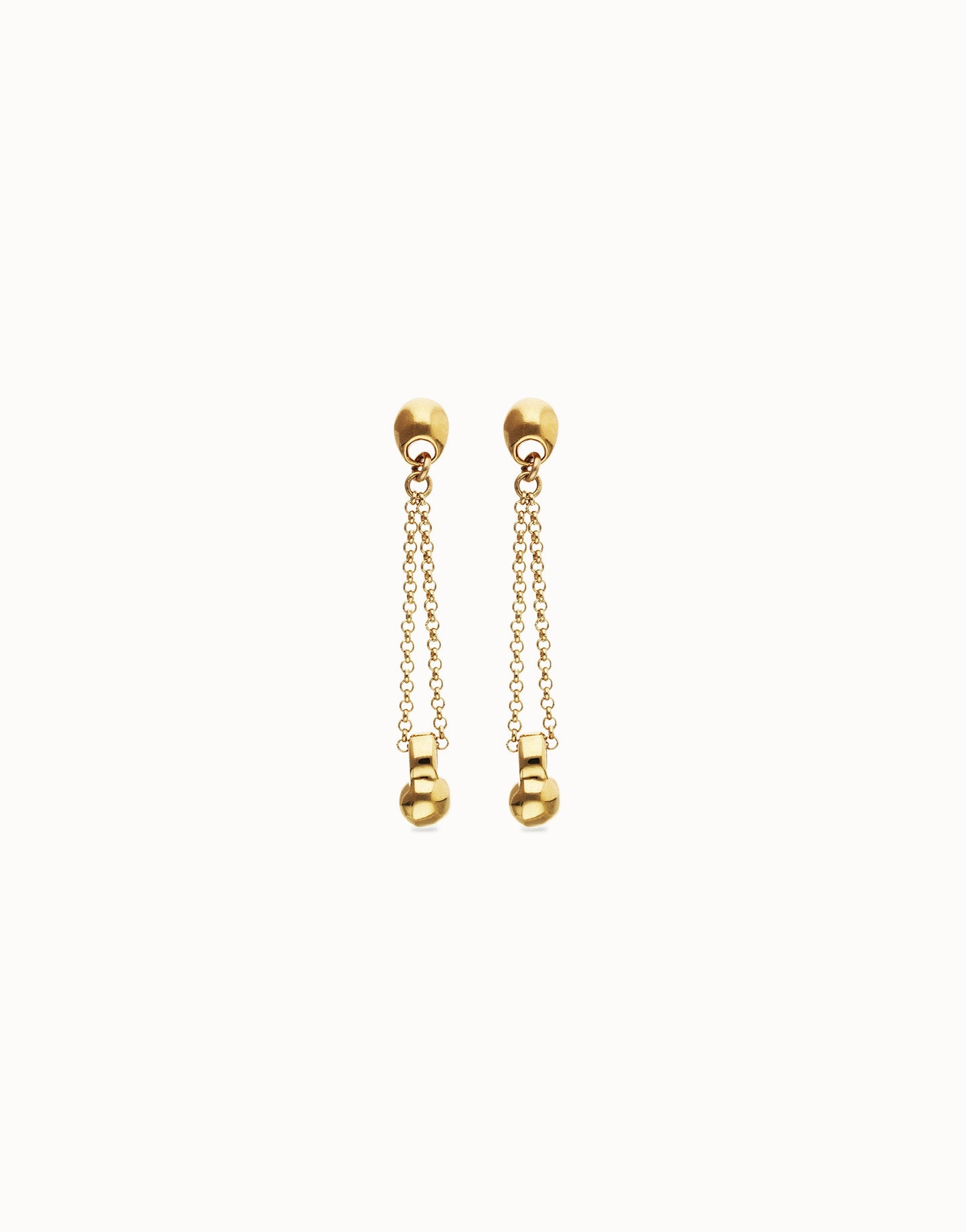 Orecchini Uno de 50 placcati in oro 18k con catena lunga e sfera - PEN1063ORO - Simmi Gioiellerie - Orecchini