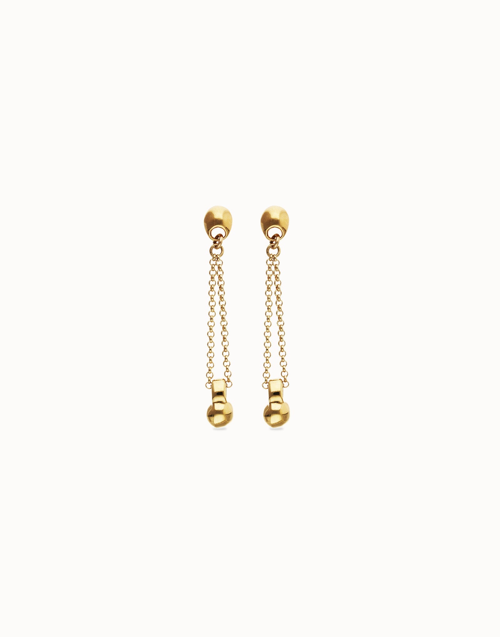 Orecchini Uno de 50 placcati in oro 18k con catena lunga e sfera - PEN1063ORO - Simmi Gioiellerie - Orecchini