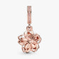 pendente con fiore di ciliegio mobile, placcato oro rosa 14k, con zirconia cubica rosa e smalto rosa e bianco sfumato - 780667C01 - Simmi Gioiellerie -Charm