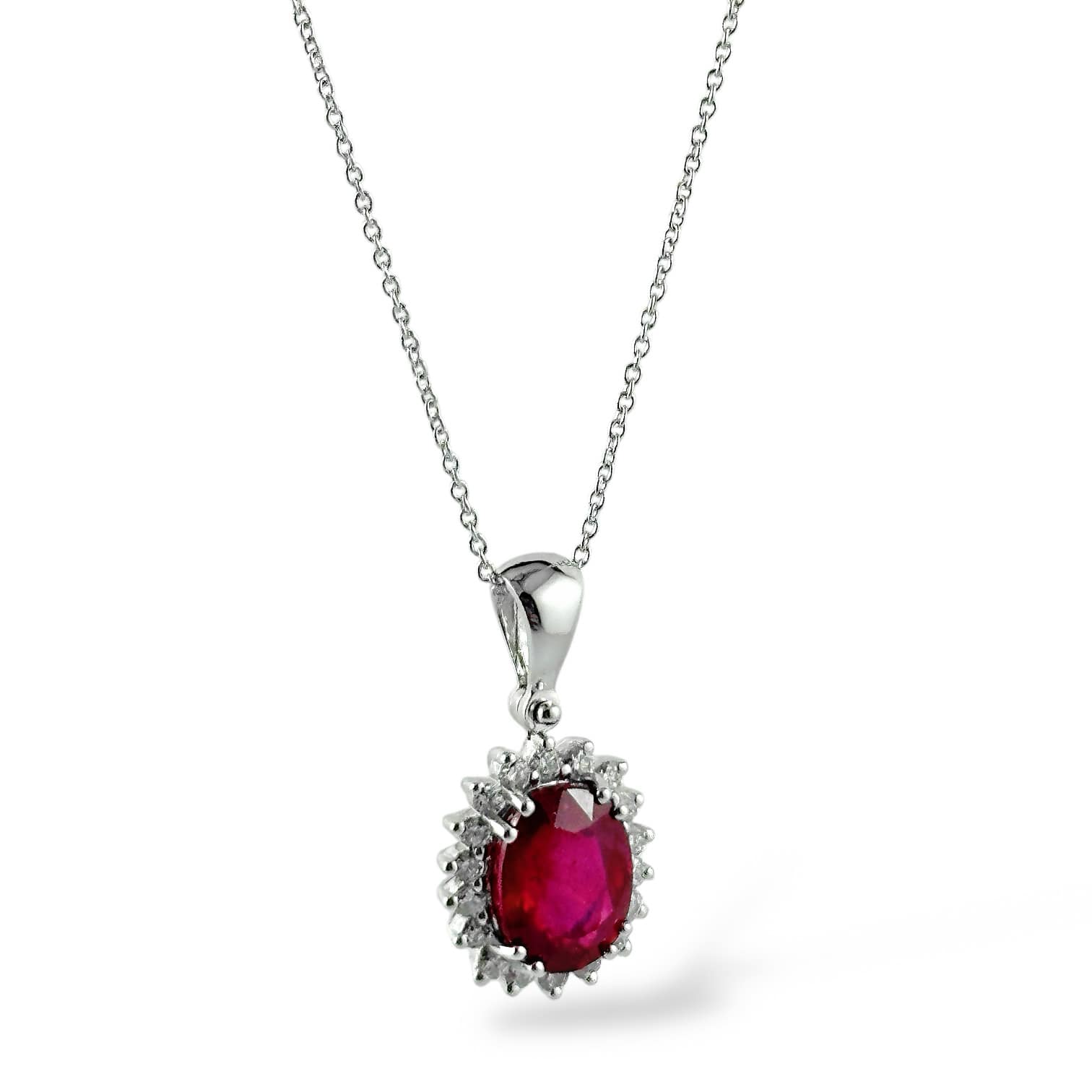 Pendente da donna in oro con rubino e diamanti - Simmi Gioielli - Simmi Gioiellerie - Collane
