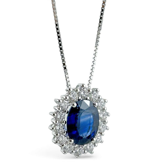 Pendente in oro con zaffiro e brillanti - Davite e Delucchi - Simmi Gioiellerie - Collane