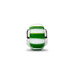 Placcato platino charm con verde e bianco vetro di Murano - 735071C02 - Simmi Gioiellerie -Charm