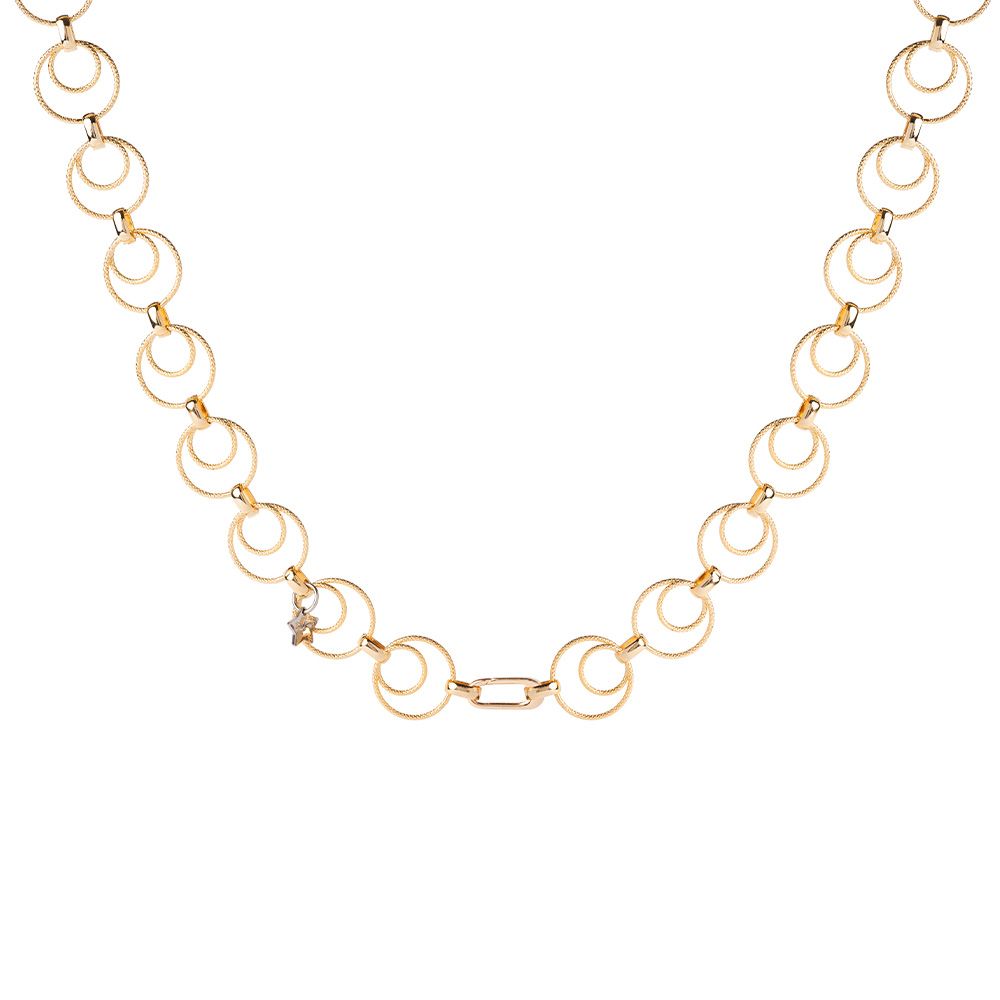 Rebecca Gioielli Collana Diva maglie doppio cerchio diamantato - BDVKOO45 - Simmi Gioiellerie - Collane