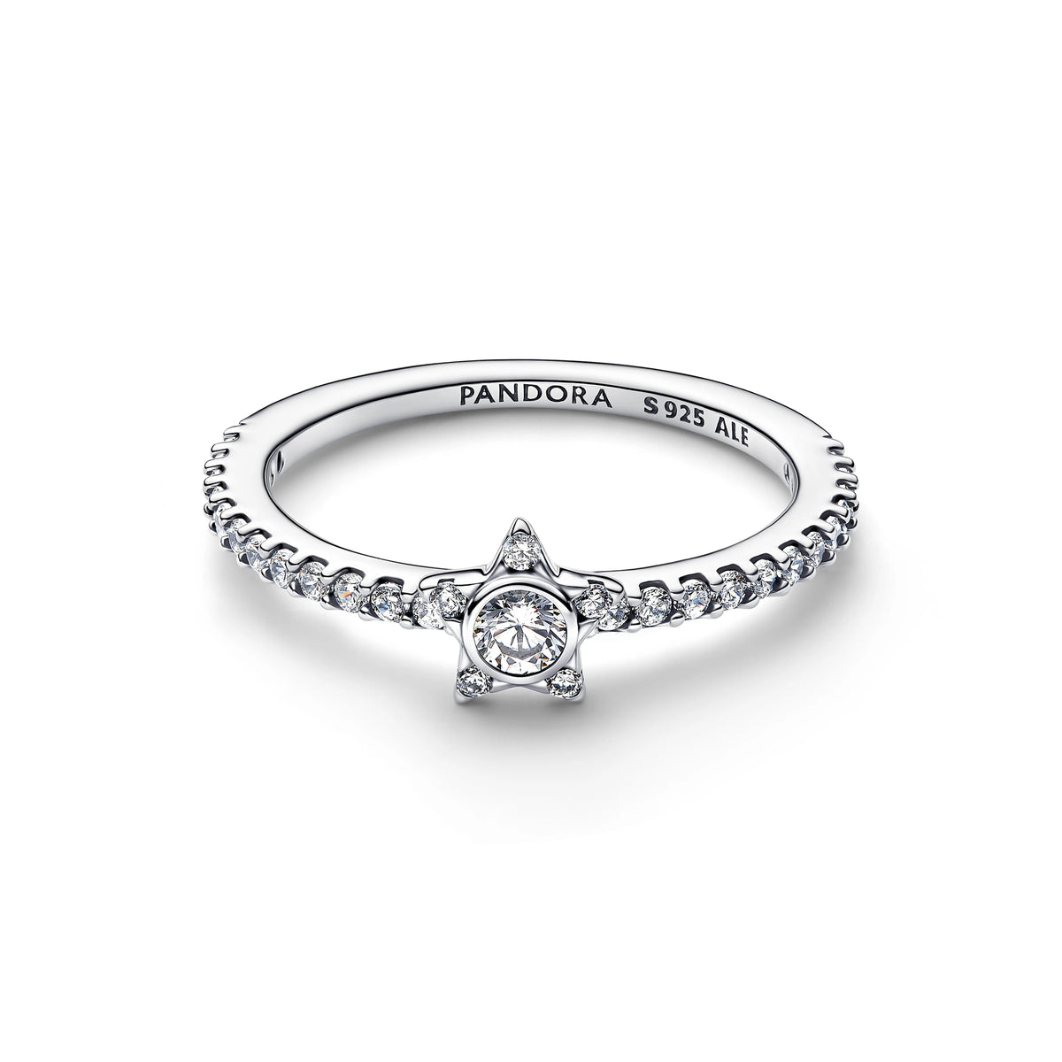 Stella argento sterling anello con zirconia cubica trasparente - 194959C01 - Simmi Gioiellerie -Anelli