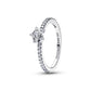 Stella argento sterling anello con zirconia cubica trasparente - 194959C01 - Simmi Gioiellerie -Anelli