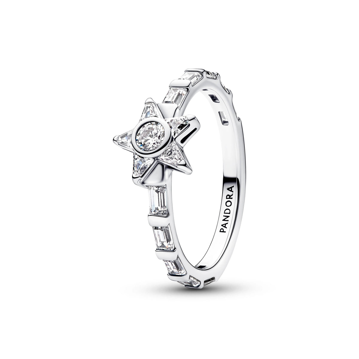 Stella argento sterling anello con zirconia cubica trasparente - 195072C01 - Simmi Gioiellerie -Anelli