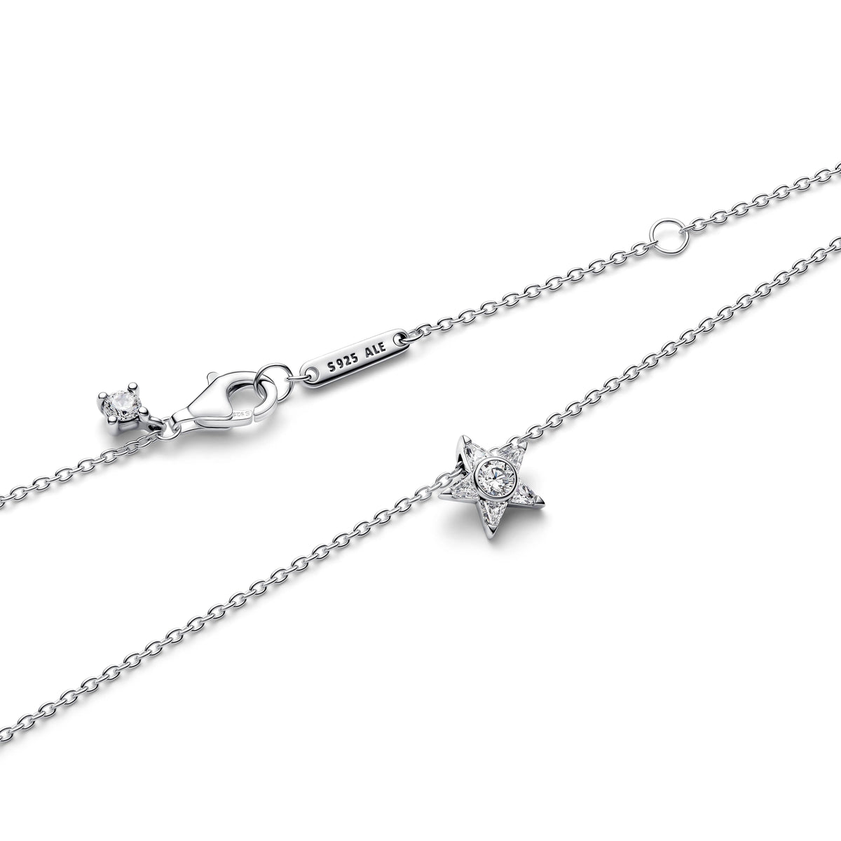 Stella argento sterling collana con pendente con zirconia cubica trasparente - 395078C01 - Simmi Gioiellerie -Collane