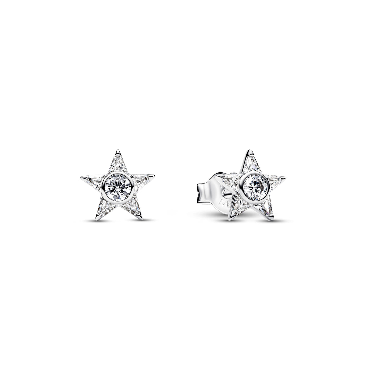 Stella argento sterling orecchini a bottone con zirconia cubica trasparente - 295089C01 - Simmi Gioiellerie -Orecchini