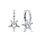 Stella argento sterling orecchini a cerchio con zirconia cubica trasparente - 295083C01 - Simmi Gioiellerie -Orecchini