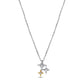 Stellas argento sterling e placcato oro 14k collana con pendente con zirconia cubica trasparente - 365051C01 - Simmi Gioiellerie -Collane