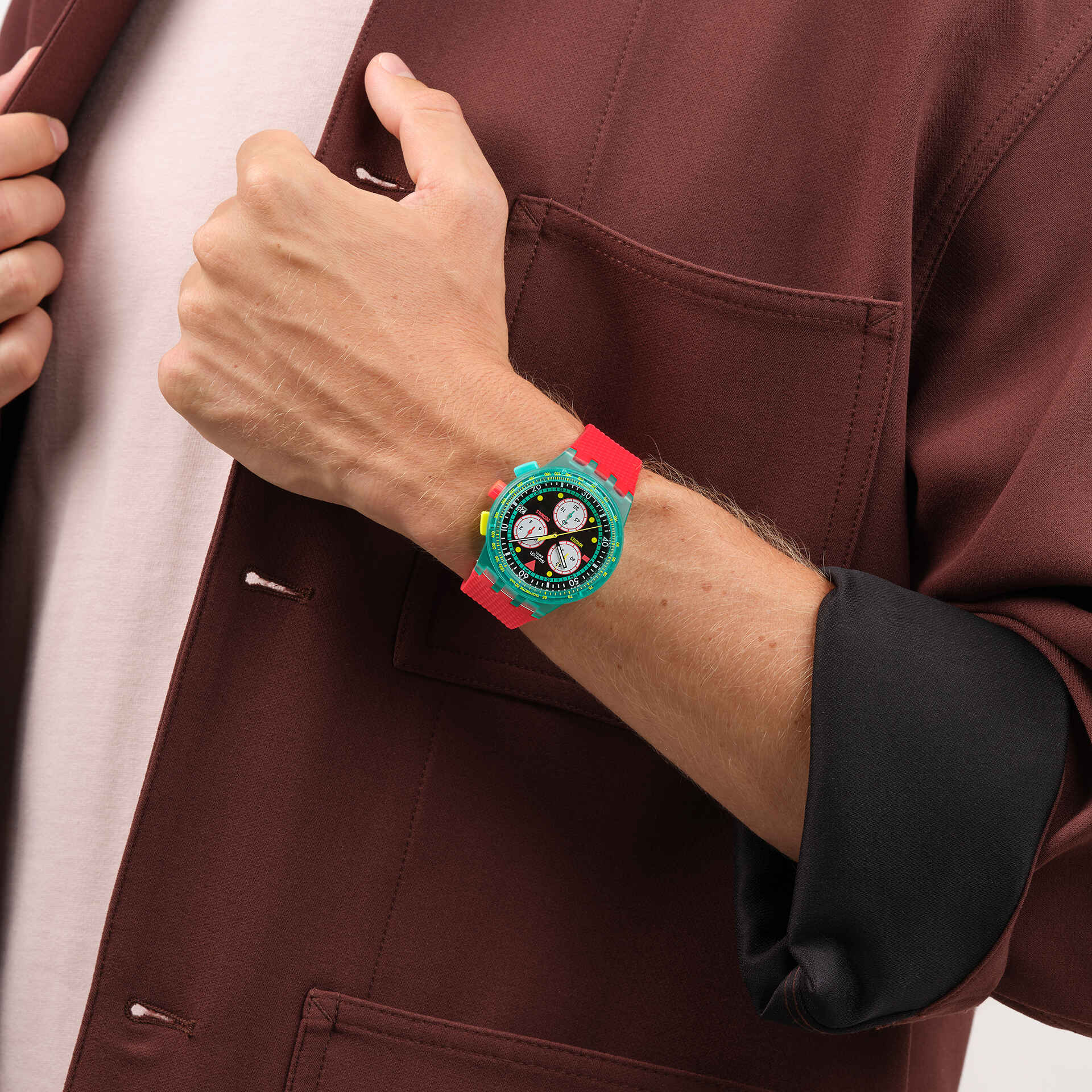 SWATCH NEON EMERALD CHRONO - SUSG409 - Simmi Gioiellerie - Orologi