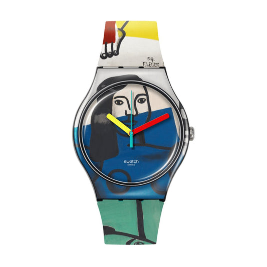 SWATCH X TATE GALLERY LEGER'S TWO WOMEN HOLDING FLOWERS - SUOZ363 - Simmi Gioiellerie -Orologi