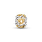 Traforato costellazione di stelle argento sterling e placcato oro 14k charm con zirconia cubica trasparente - 765042C01 - Simmi Gioiellerie -Charm