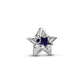Traforato stella placcato platino charm con smalto blu - 735034C01 - Simmi Gioiellerie -Charm