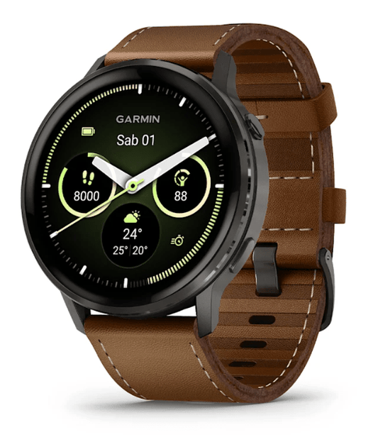 Venu® 4 - 45 mm Slate con cinturino in silicone Black e cinturino in pelle Brown - 010 - 03014 - 03 - Simmi Gioiellerie - Orologi