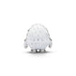 Yeti placcato platino charm con zirconia cubica trasparente, smalto bianco e nero - 735058C01 - Simmi Gioiellerie -Charm