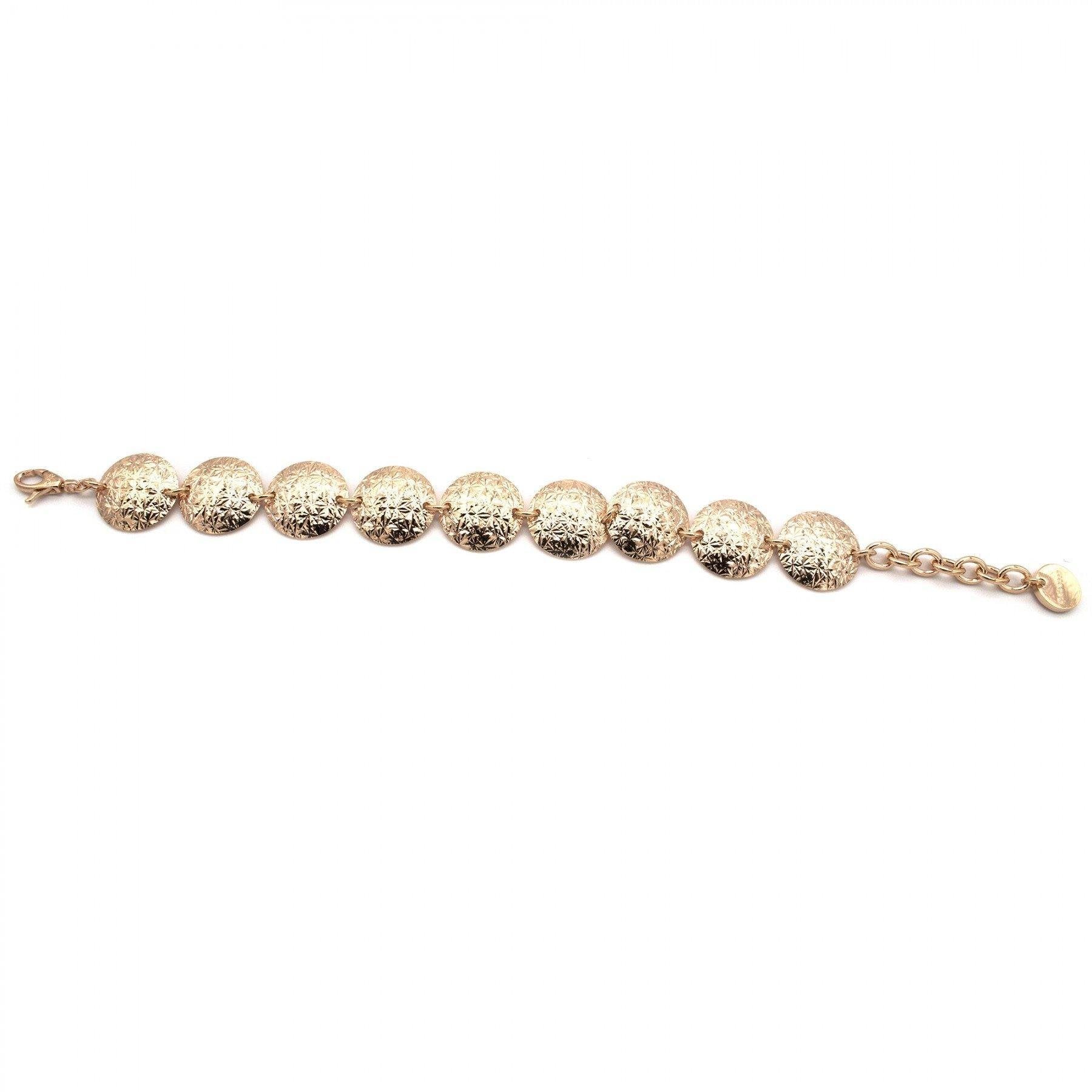 BRACCIALE REBECCA ROSATO CON DISCHI EFFETTO DIAMANTATO - BRDBBR01 - Simmi gioiellerie -Bracciale