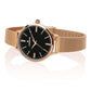 CLASSIC GOLD MAGLIA MILANESE NERO - Simmi gioiellerie -Orologi