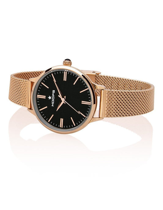 CLASSIC GOLD MAGLIA MILANESE NERO - Simmi gioiellerie -Orologi