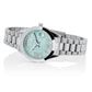 LUXURY DAY DATE DIAMONDS MOP VERDE MENTA - Simmi gioiellerie -Orologi