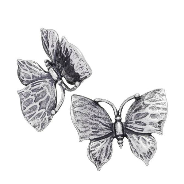 Orecchini A Perno In Argento Sterling 925 Con Farfalla Piccola - Chiusura A Vite A1749