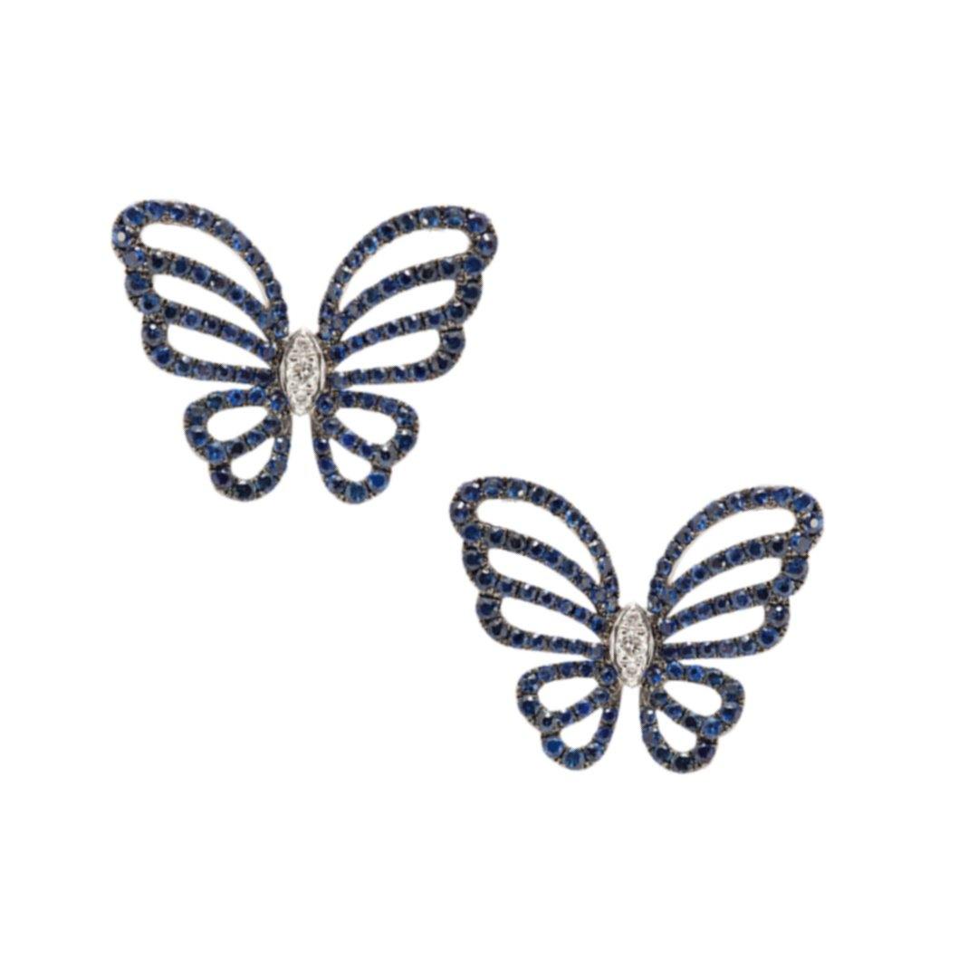 Orecchini farfalle di zaffiri - Simmi gioiellerie -Orecchini